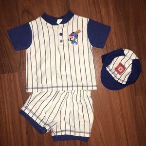 Vintage Mickey Mouse baseball outfit set
